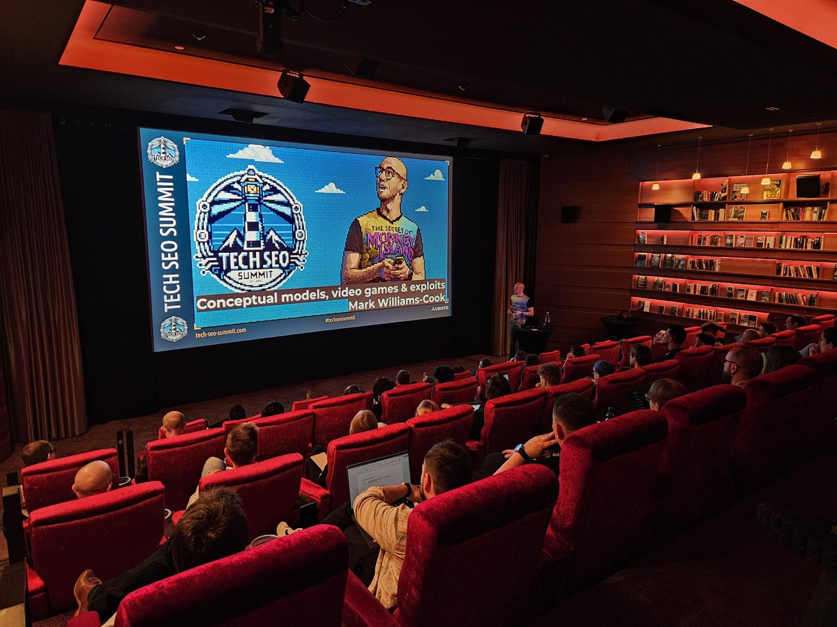 Mark Williams-Cook <a href="/thetafferboy/">Mark Williams-Cook</a> talking about "Conceptual models, video games, and Google exploits" at Tech SEO Summit #techseosummit