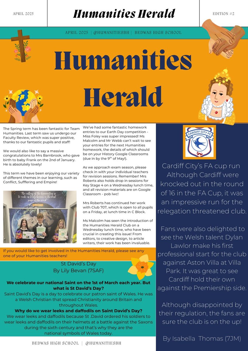 HumanitiesBH's tweet image. We are super grateful to our wonderful Humanities Herald pupil team for their hard work creating our latest edition! How fantastic does it look?! @bedwashighsch