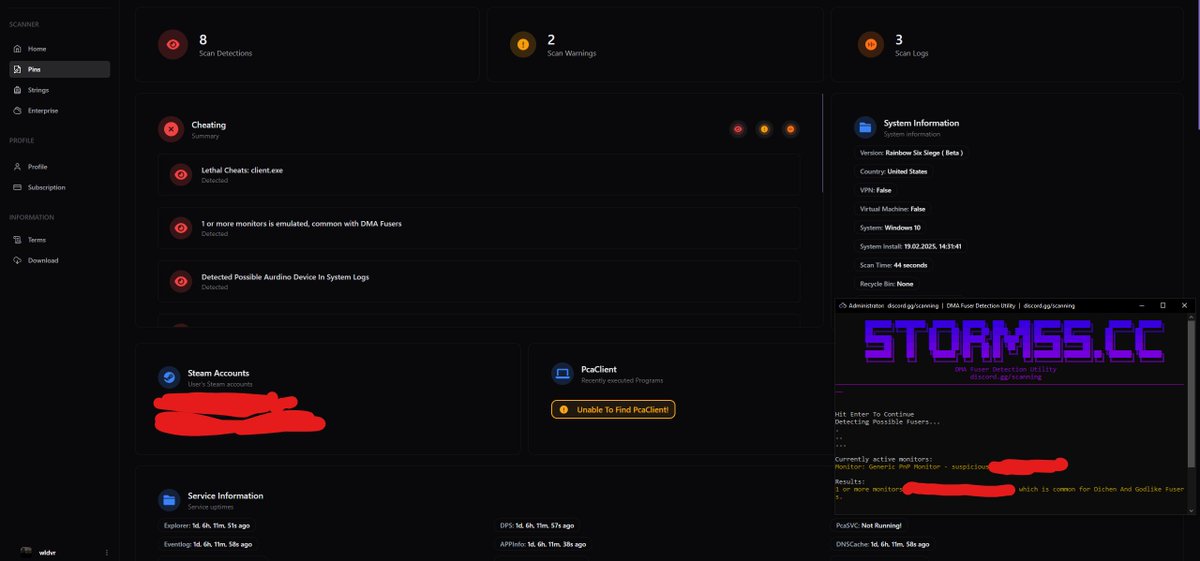 Sorted1416's tweet photo. π¨ Storm SS Insider Rainbow Six Siege support is currently being considered. Get ready for advanced detection and unmatched game protection. Stay tuned. π·#StormSS #R6S #AntiCheat https://t.co/e4tsFXEpOR