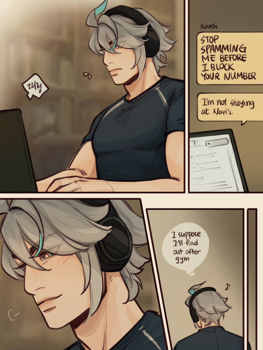 noranb_'s tweet image. #haikaveh college au - DTR pt. 2 (pg 4/10)

prof nari's dating class