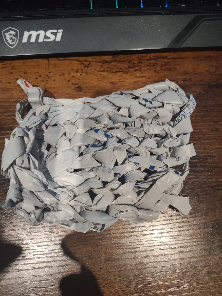 thedanshea's tweet photo. Spent $70 to crochet a scrubber out of plastic bags. ♻️😂

It’s lumpy. It’s chaotic.
It’s almost useful.
Full story in Eco Hustle Weekly.
Reply if you want the link. 🧶 https://t.co/xZmUUaHQS7