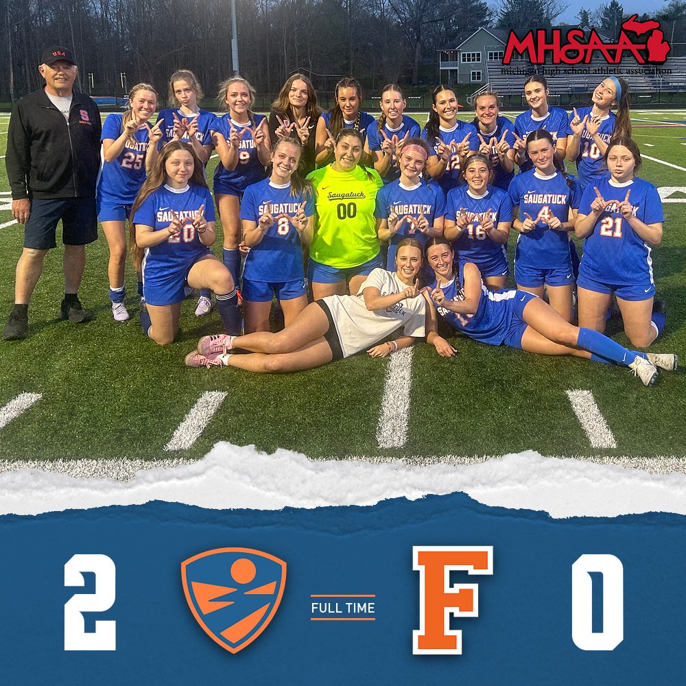 Saugatuck Girls Soccer secured its 6th win of the season and its 6th shutout with a 2-0 win over Fennville. The Trailblazers got goals from Neave Rewa and Ava Tringali. Kennedy Gustafson went the distance in goal with 5 saves. SHS improves to 6-2.