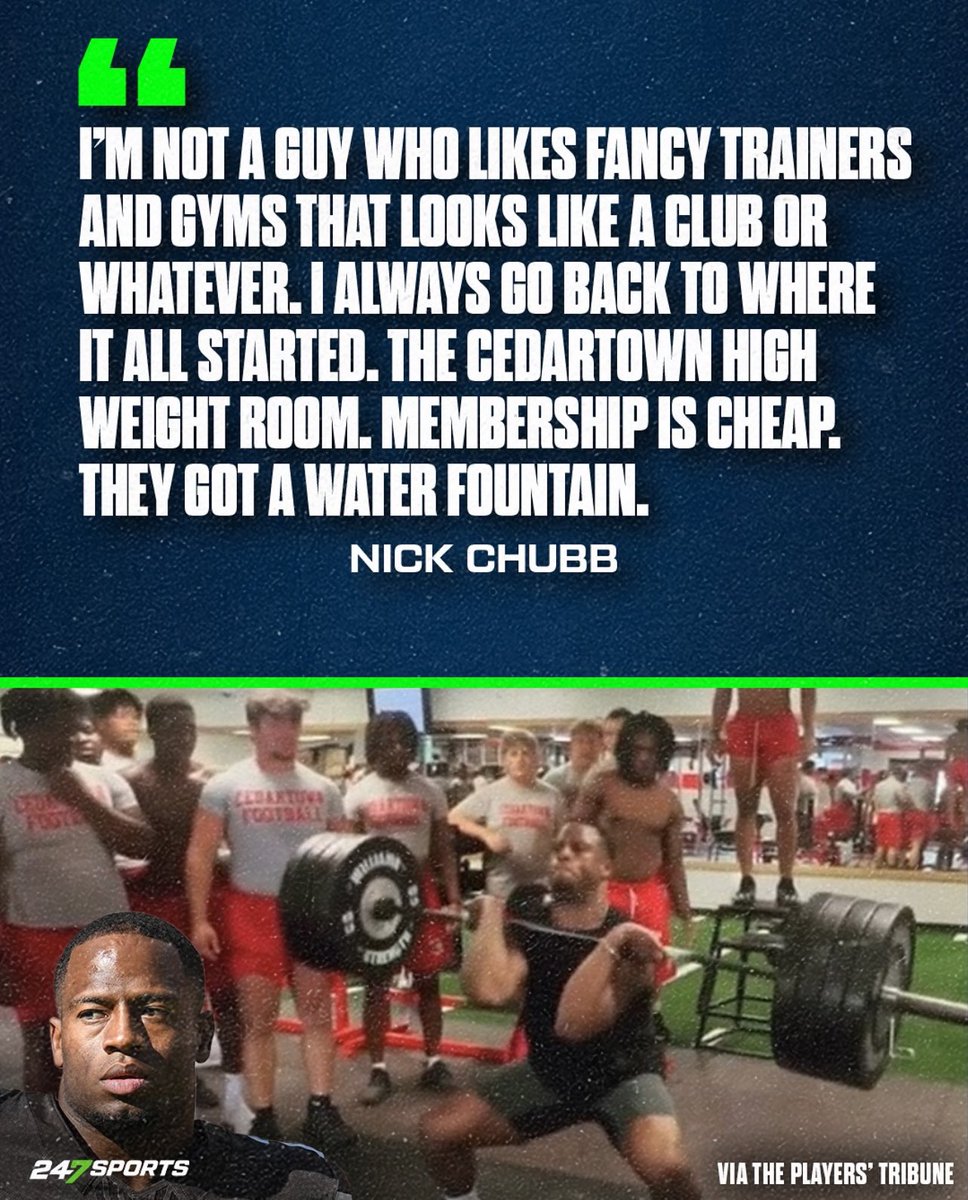 JeffreyThumser's tweet image. Nick Chubb is probably the most easily likable athlete I’ve ever seen.
Want him to get healthy and ball out again so damn bad #DGD