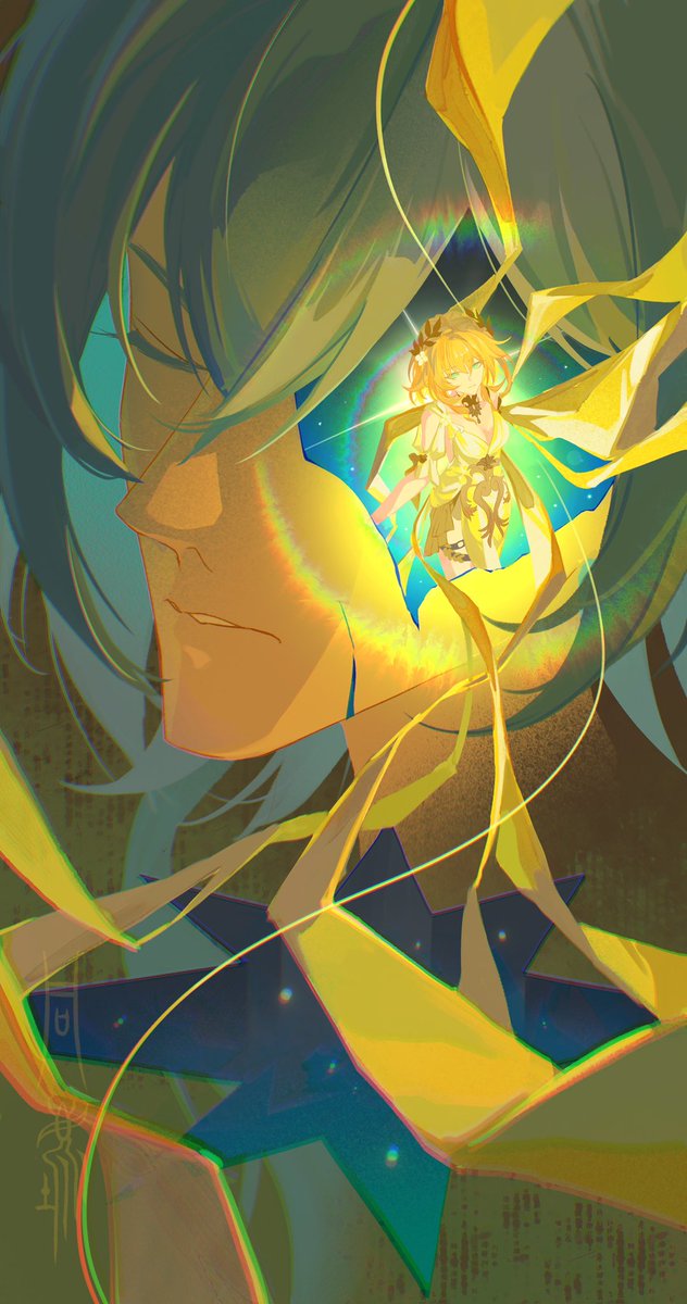tccynn's tweet photo. #anaxaglaea #Aglaea #Anaxa #HonkaiStarRail 
Golden Tears https://t.co/RULHkVbc04