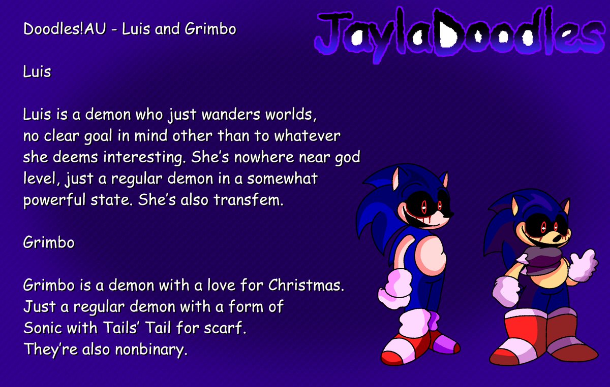 JaylaDoodles's tweet photo. Doodles!AU Luis And Grimbo bc I got bored
#sonicexe #execommunity #luis #grimbo https://t.co/OXG7ywYVMJ