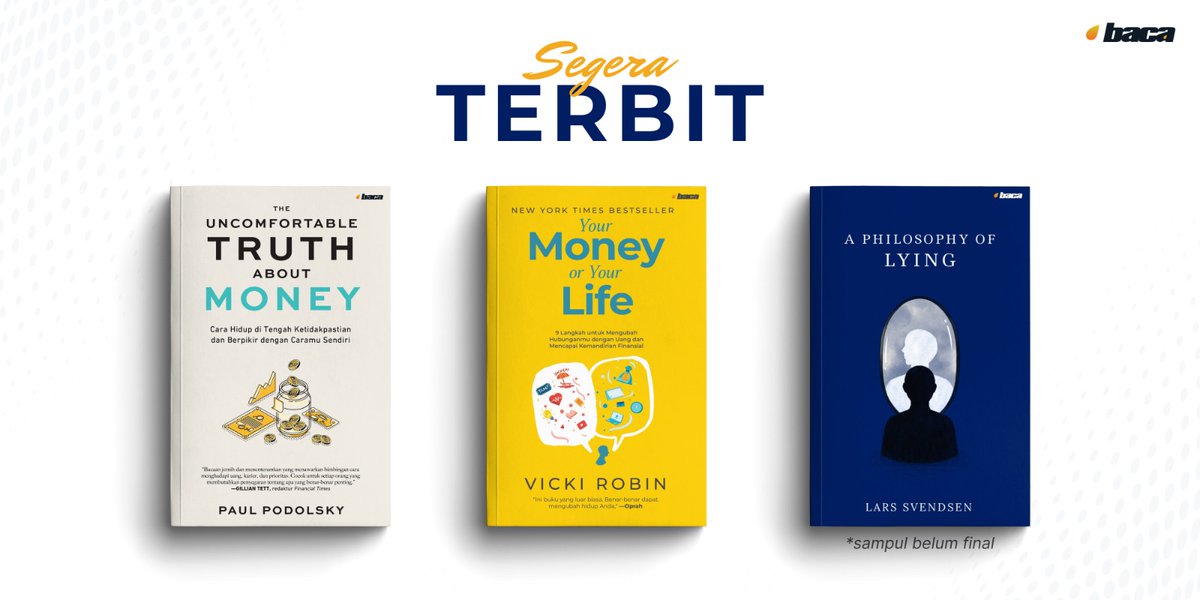 Segera terbit tiga buku nonfiksi Penerbit Baca 🔥

Stay tuned sampai buka pre-order ya gengs 🙌