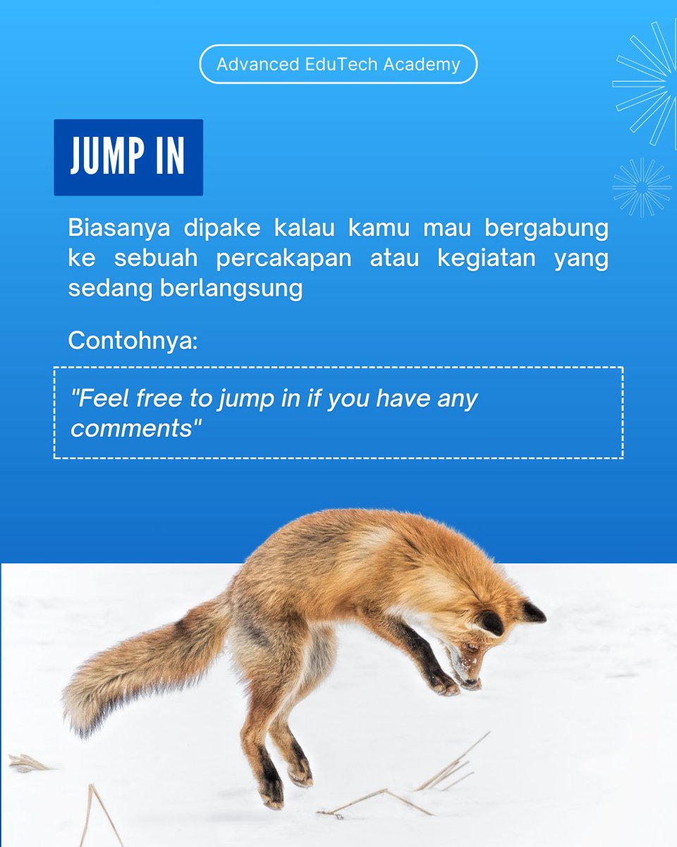 bahasodotcom's tweet photo. "Si Bos barusan jump in, katanya tolong kamu deep dive lagi supaya nanti bisa on the same page sama klien"

Learners pernah nggak sih denger istilah-istilah kaya gini? Yuk, simak postingan Minso kali ini biar kamu nggak bingung lagi kalau ngobrol di kantor 😉 https://t.co/4pKxCO9BD4