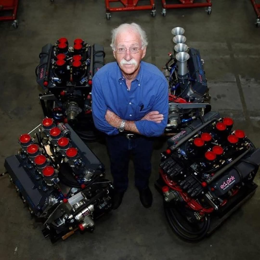 Ed Pink. This man knew how to build horsepower and reliability.  Ed Pink Racing Engine #109 has 9 USAC Silver Crown wins with us- most recently 2 weeks ago at the Terre Haute Action Track! Maintained by Felker Race Engines over the last 5 years. Still winning races! #Legend