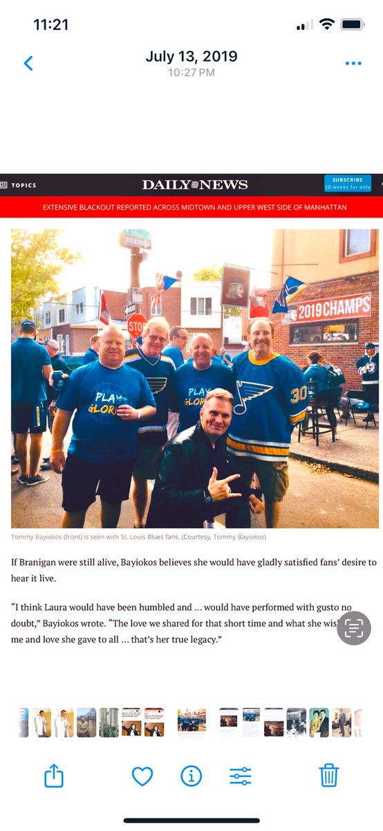 TommyBayiokos's tweet photo. Iโm very excited for the @StLouisBlues & their recent wins. Reminds of our #PlayGloria wave 2019. ~ Cheering for yaโโฆ.๐ฅ๐ฅ #StanleyCup #StLouisBlue #LauraBranigan #Memories #Win https://t.co/Px1n2ABvb1