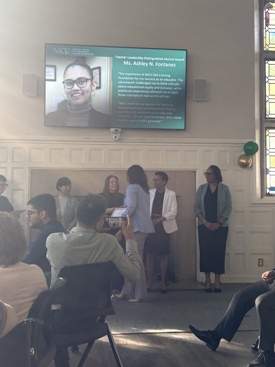MsAFontanez's tweet photo. Honored to have been awarded @NJCUniversity College of Education’s Teacher Leadership Distinguished Alumni Award! https://t.co/w6CR2Gsirm