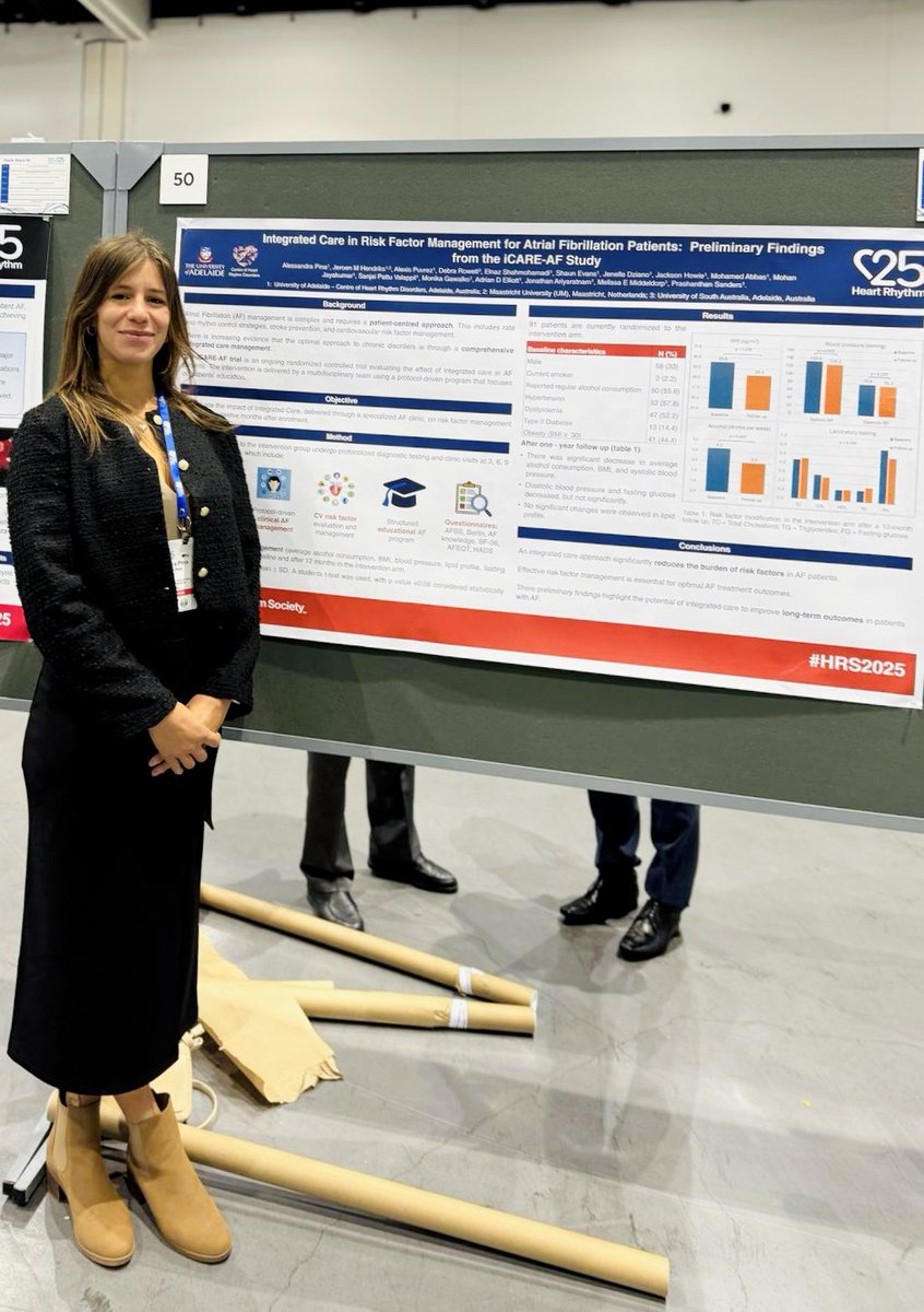Alessandra Pina (@alessandrapina_) on Twitter photo 🚀#HRS2025 with the #CHRD team!
📈Featured poster
🎤Oral abstract presentations
📊 Over a dozen posters
Special shoutout to our leader <a href="/PrashSanders/">Prash Sanders</a> for inspiring presentations
Had the best time with my teammates ⚾️
<a href="/UniofAdelaide/">Uni of Adelaide</a> 🚀#HRS2025 with the #CHRD team!
📈Featured poster
🎤Oral abstract presentations
📊 Over a dozen posters
Special shoutout to our leader <a href="/PrashSanders/">Prash Sanders</a> for inspiring presentations
Had the best time with my teammates ⚾️
<a href="/UniofAdelaide/">Uni of Adelaide</a>