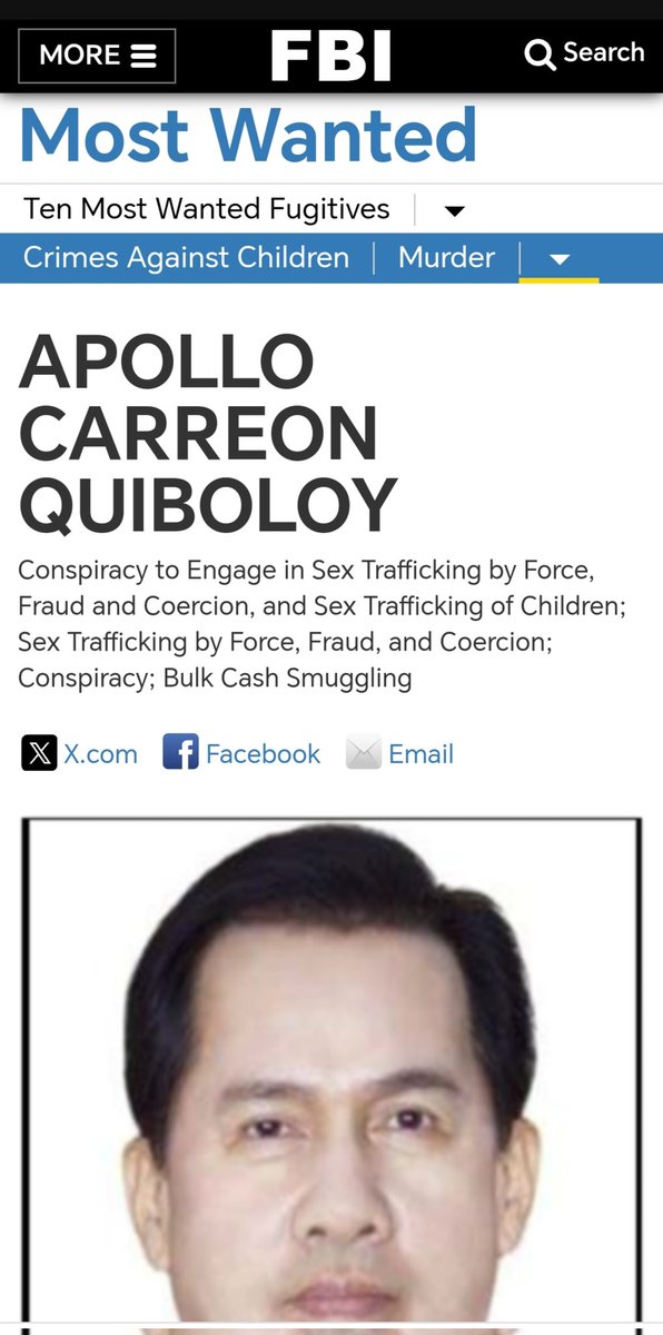 MissLigaya2074's tweet photo. Iboboto nyo ba ang isang WANTED SA FBI? iboboto nyo ba ang isang PRO DUTERTE?
#JunkProChina #JunkProDuterte #WalangPilipinongIbinebenta #DefendPH #PilipinasHindiChina https://t.co/G7qOCBfmQY