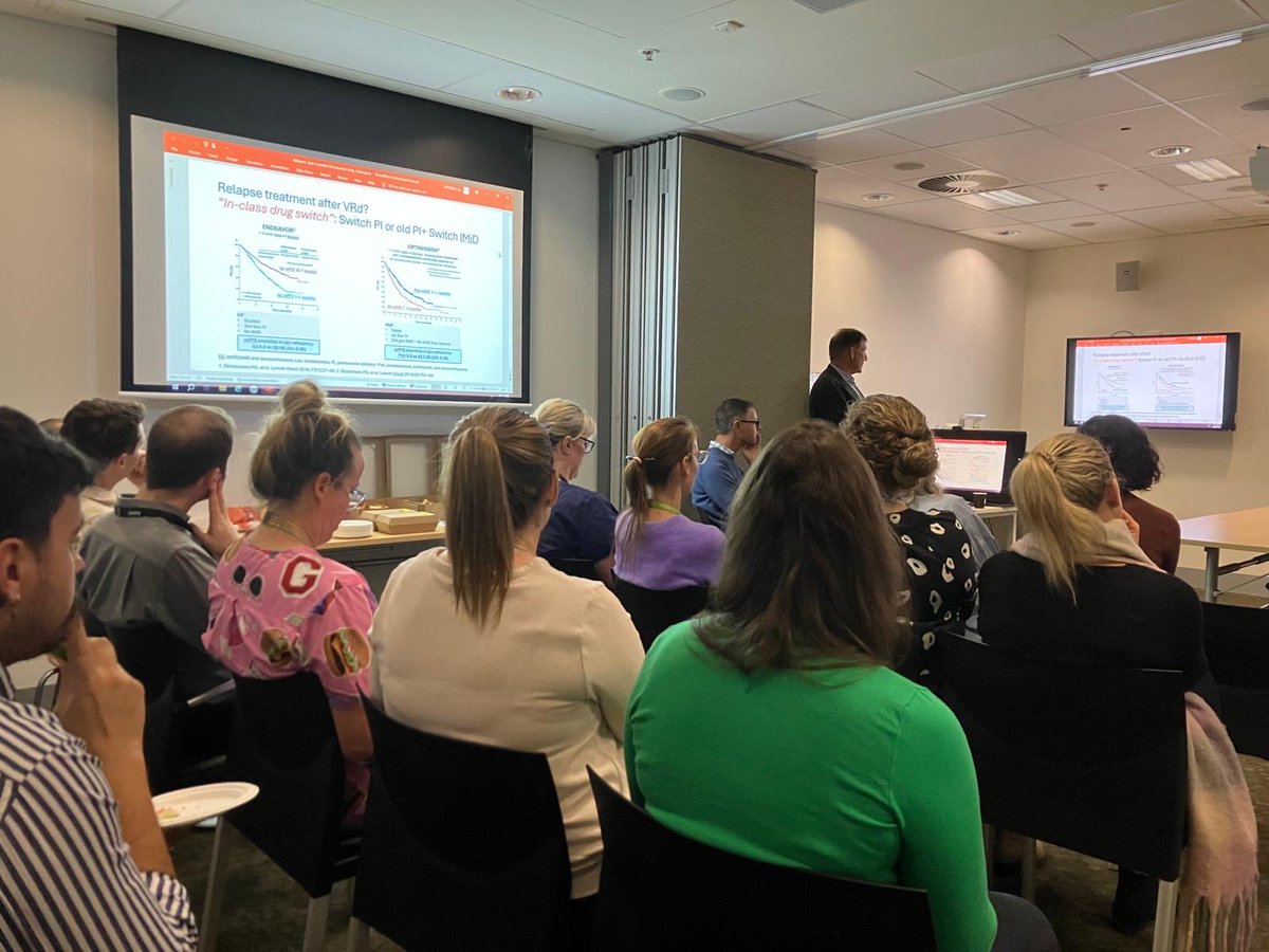 Happy to be with colleagues from the Olivia Newton John Cancer Wellness Centre in Melbourne to talk about new treatments for our myeloma patients