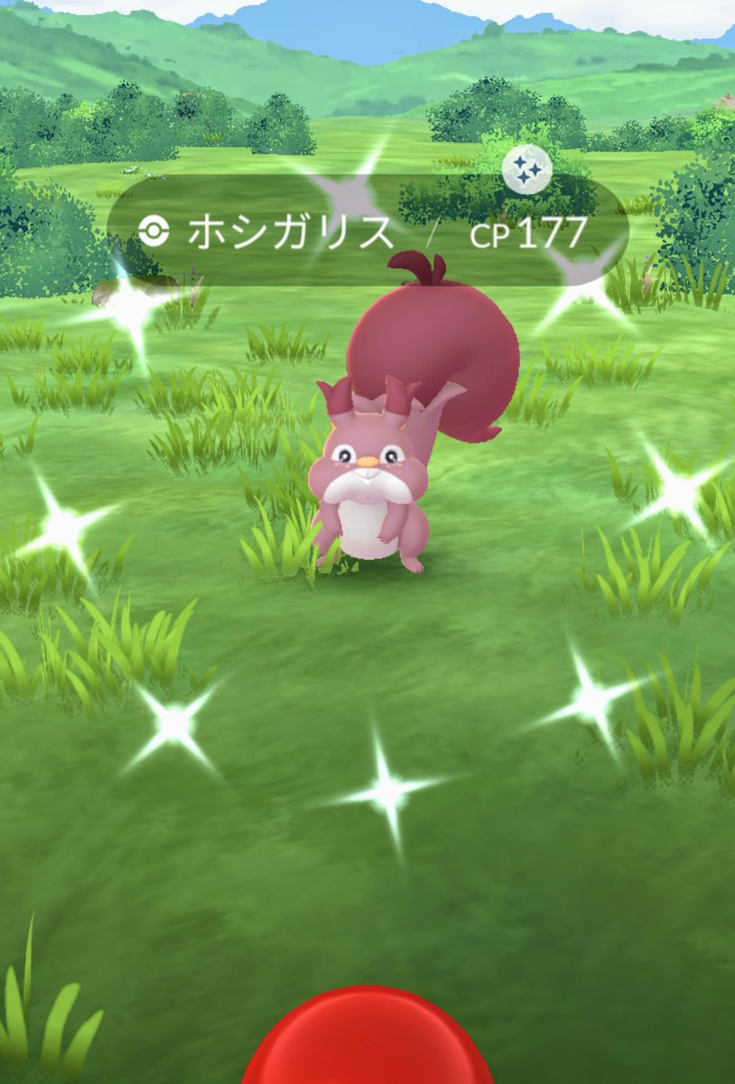 リスさん光りました
#ポケモンGO
#色違い