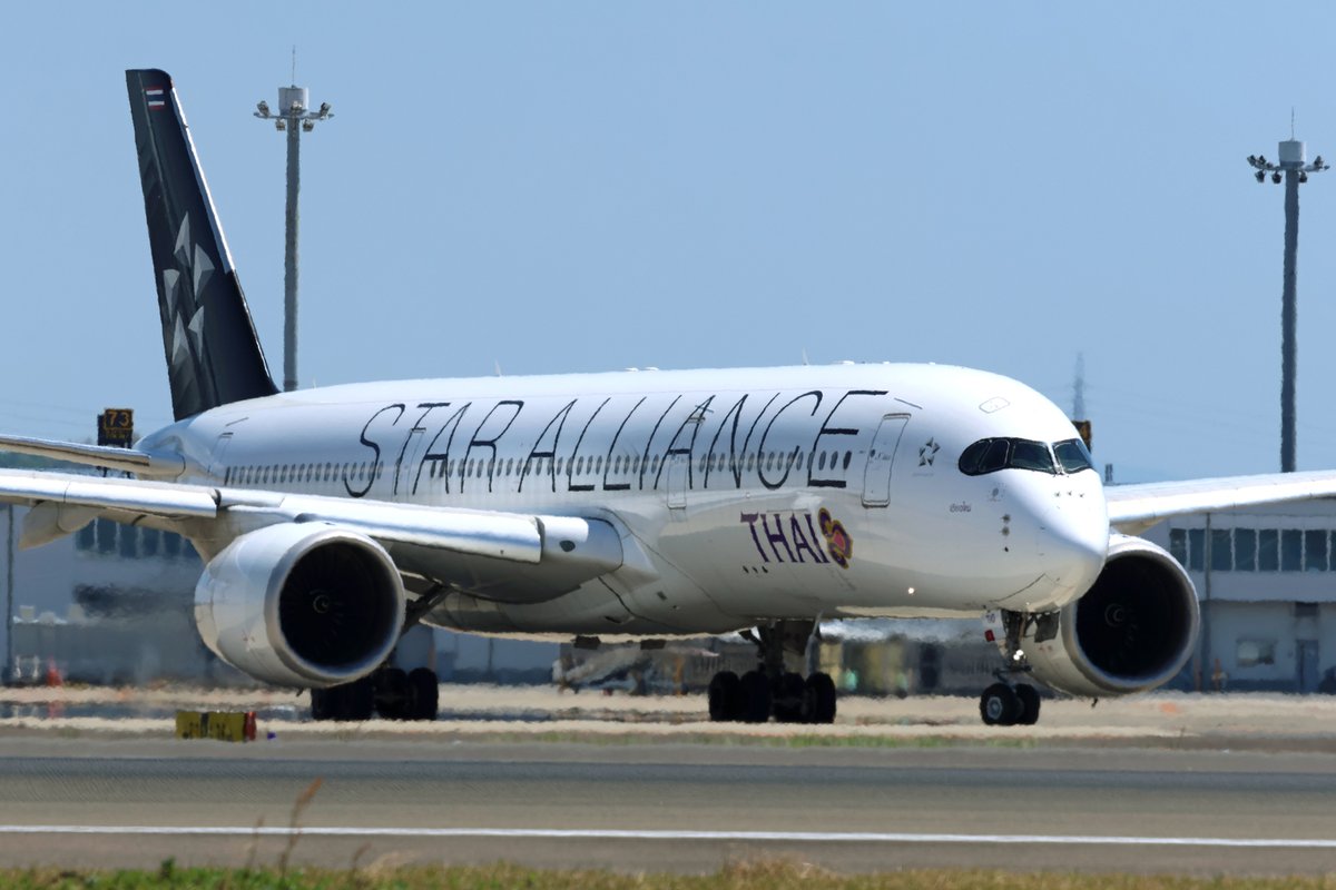 今日のセントレア発、バンコク行きのタイ国際航空（@Thaiairways_NGO 