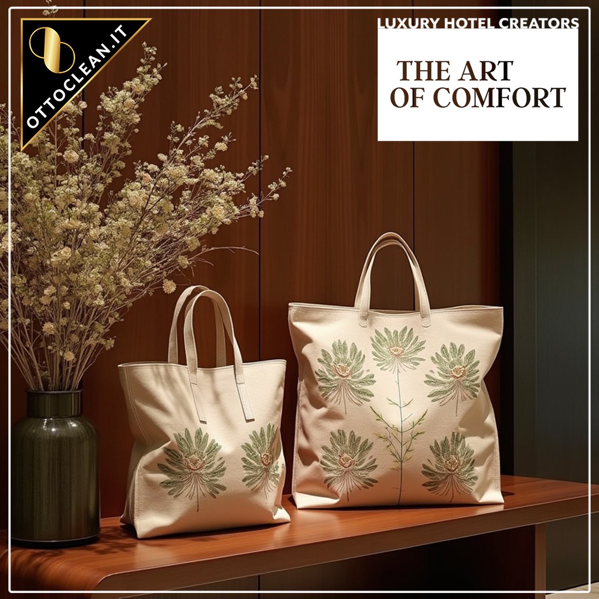 Otto_Clean's tweet photo. Le Cotton Bag di Otto Clean, impreziosite da ricami eleganti, sono perfette per hotel di lusso che vogliono distinguersi. Personalizzabili e sostenibili. #CustomGifts #EcoChic #LuxuryCottonBag #RefinedElegance #EcoSustainableStyle #CustomLuxury https://t.co/Y2WsRXJMEu