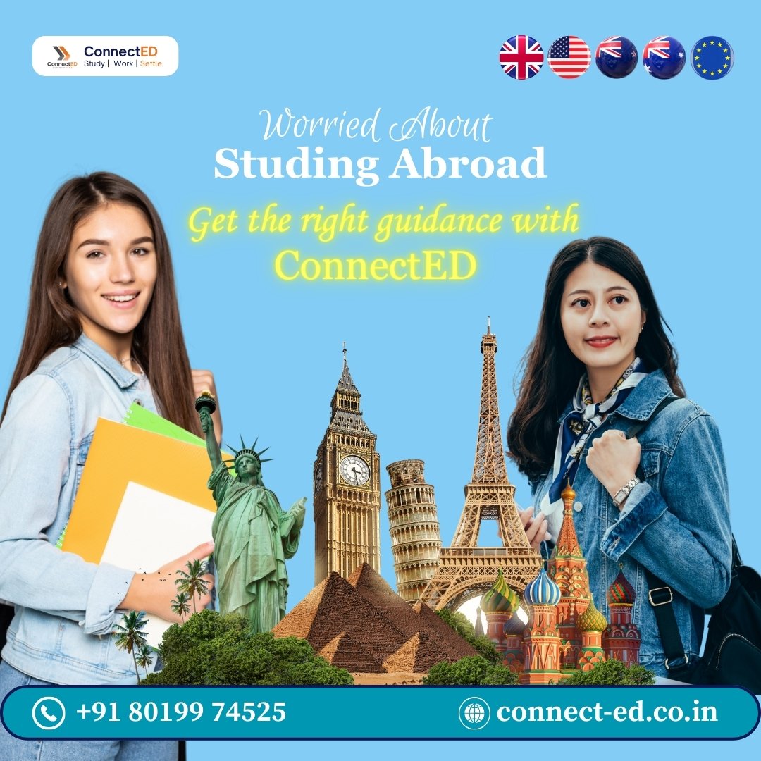 connectedvisas's tweet photo. Worried about Studying Abroad?
Let ConnectED take the stress out of the process and guide you every step of the way — from choosing the right country to landing on campus!

Your journey begins here.
Call us: +91 80199 74525
Visit: https://t.co/CLzD5g3UwR https://t.co/M16H532g4g