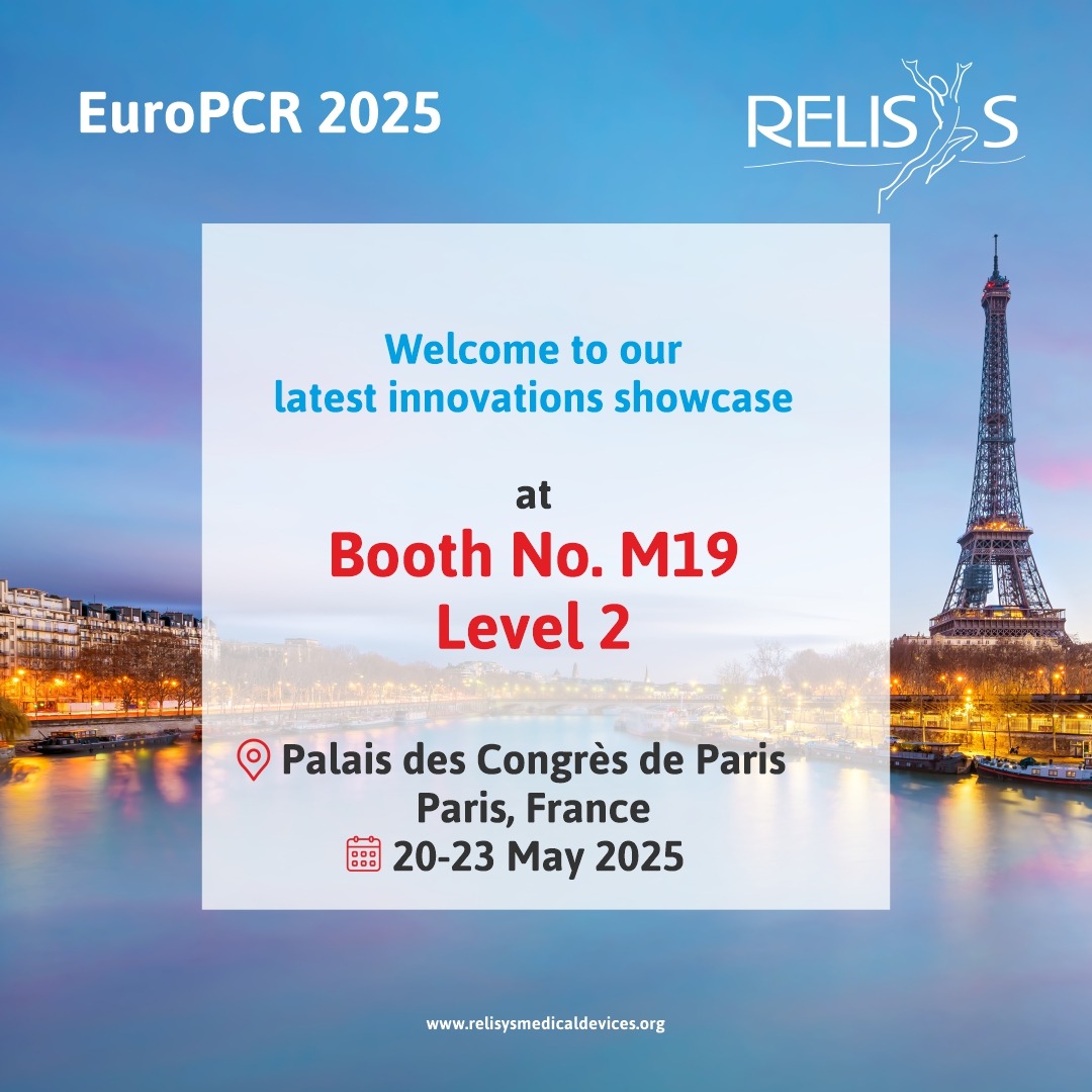 Relisys Medical Devices Limited (@relisysmedical) on Twitter photo Excited to announce our participation at EUROPCR 2025
✨ Booth No: M19
✨ Level 2, Palais des Congres de Paris
✨ Paris, France | 20–23 May 2025
#EuroPCR
#relisysmedicaldevices
#boothM19
#knowledgesharing
#interventionalcardiology
#cardiaccare
#structuralheart
<a href="/relisysmedical/">Relisys Medical Devices Limited</a> Excited to announce our participation at EUROPCR 2025
✨ Booth No: M19
✨ Level 2, Palais des Congres de Paris
✨ Paris, France | 20–23 May 2025
#EuroPCR
#relisysmedicaldevices
#boothM19
#knowledgesharing
#interventionalcardiology
#cardiaccare
#structuralheart
<a href="/relisysmedical/">Relisys Medical Devices Limited</a>