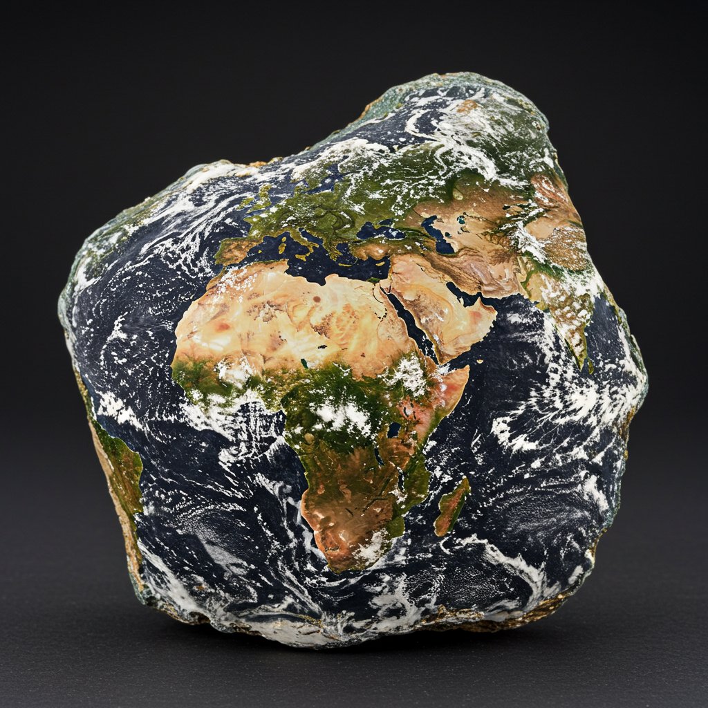 FractAI_pj's tweet image. 【FractAI Quiz #55】
This image was generated from a dictionary definition.

The AI guessed: world
A dense, weathered form — continents compressed into a single, stubborn fragment.

What word do you think inspired this image?
#FractAI #AIart #VisualQuiz #MetaLexicon #AIQuiz