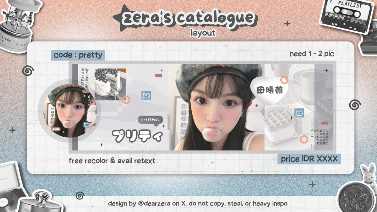 大家好! help repost appreciated

🍙🐇 OSPEK TIME .. tolong ospek 4 layout baru yang mau aku jual as katalog ya (sekalian set up baru). kindly tell me jika ada kesamaan dengan BA lain

+ looking for kinci :: cek ALT untuk ketentuan tiap layout bub 🍥

#zonauang