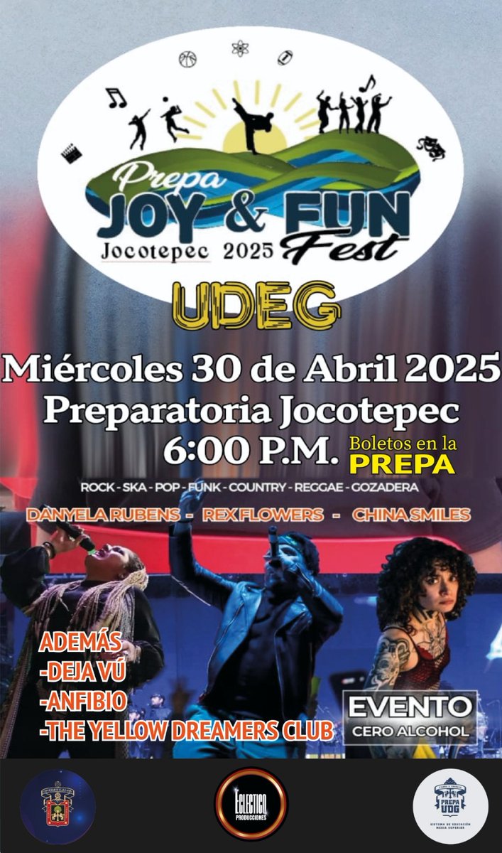 PrepaJocotepec's tweet photo. La #PrepaJocotepec invita a toda su comunidad estudiantil a participar en el "Prepa Joy &amp; Fun Fest" a realizarse en el Malecón de Jocotepec el próximo miércoles 30 de abril 🦁🤩💦

#VidaSaludableSEMS  #UdeG #ComunidadUdeG 
#PrepasUDG #Jocotepec #ComunidadUdeG #SomosUdeG https://t.co/mRHBmXVj3B
