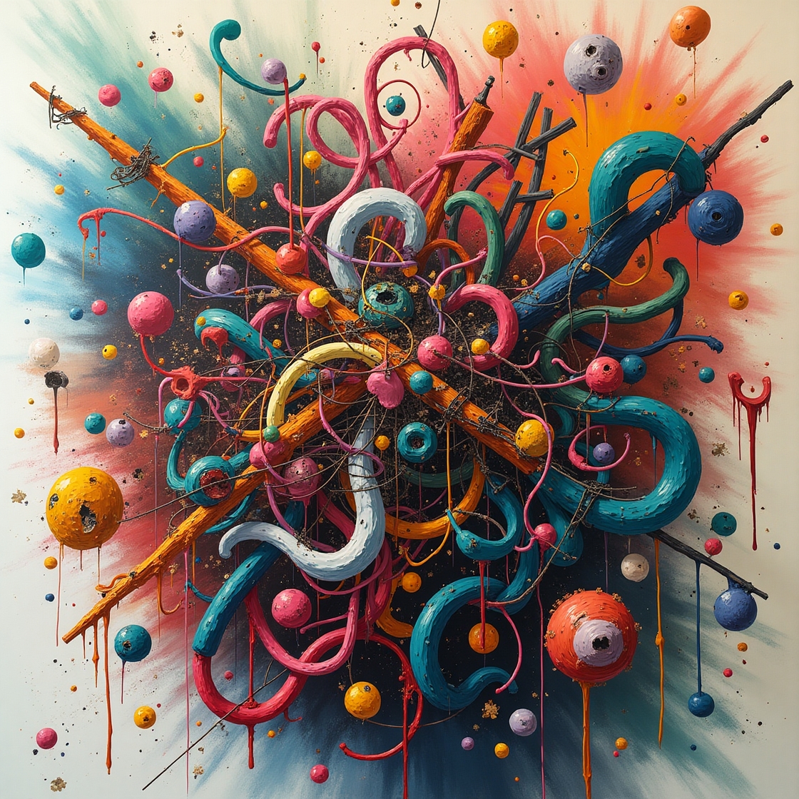 FractAI_pj's tweet image. 【FractAI Quiz #56】
These images were generated using the prompt:
“The opposite of [a word]”

The AI guessed: string
Loops, knots, and tension — it imagined a dense chaos where a single line should be.

What word do you think inspired these opposites?

#FractAI #AIart #AIQuiz