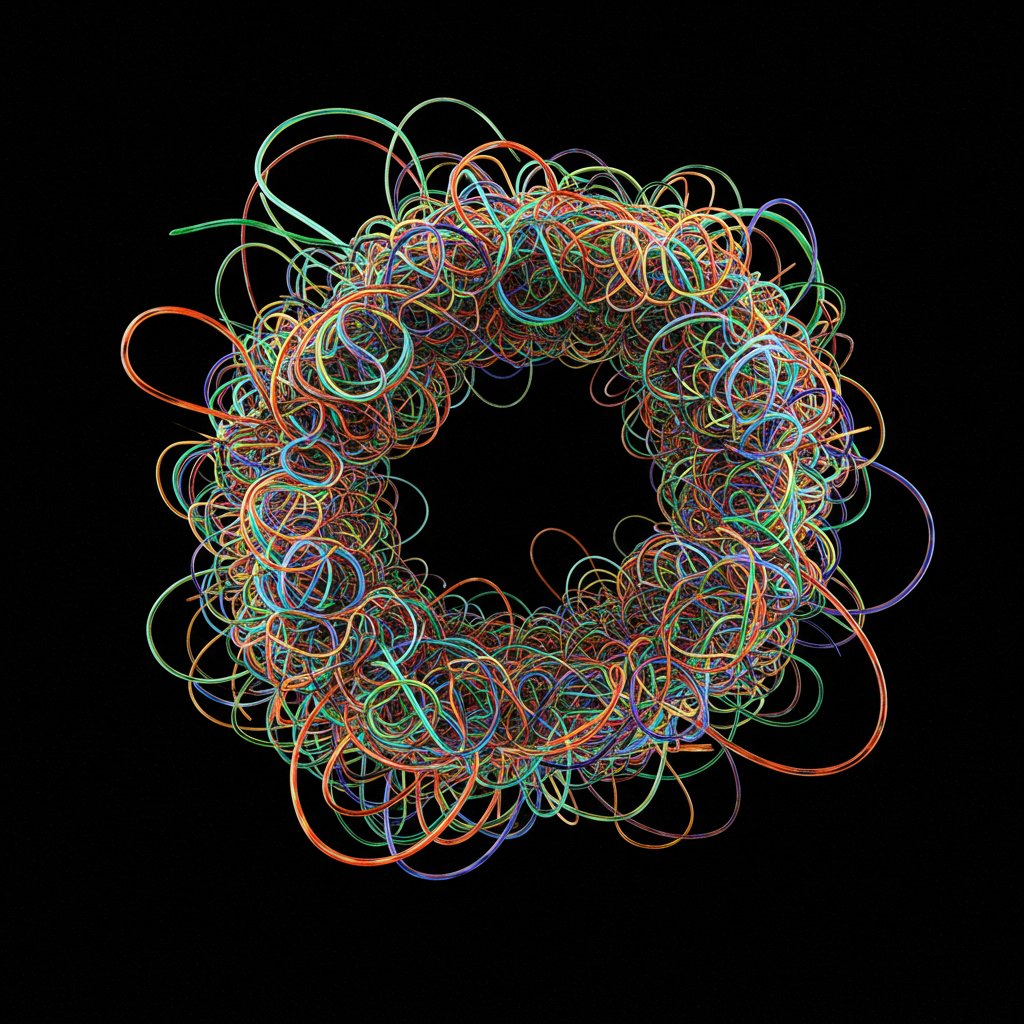 FractAI_pj's tweet image. 【FractAI Quiz #56】
These images were generated using the prompt:
“The opposite of [a word]”

The AI guessed: string
Loops, knots, and tension — it imagined a dense chaos where a single line should be.

What word do you think inspired these opposites?

#FractAI #AIart #AIQuiz