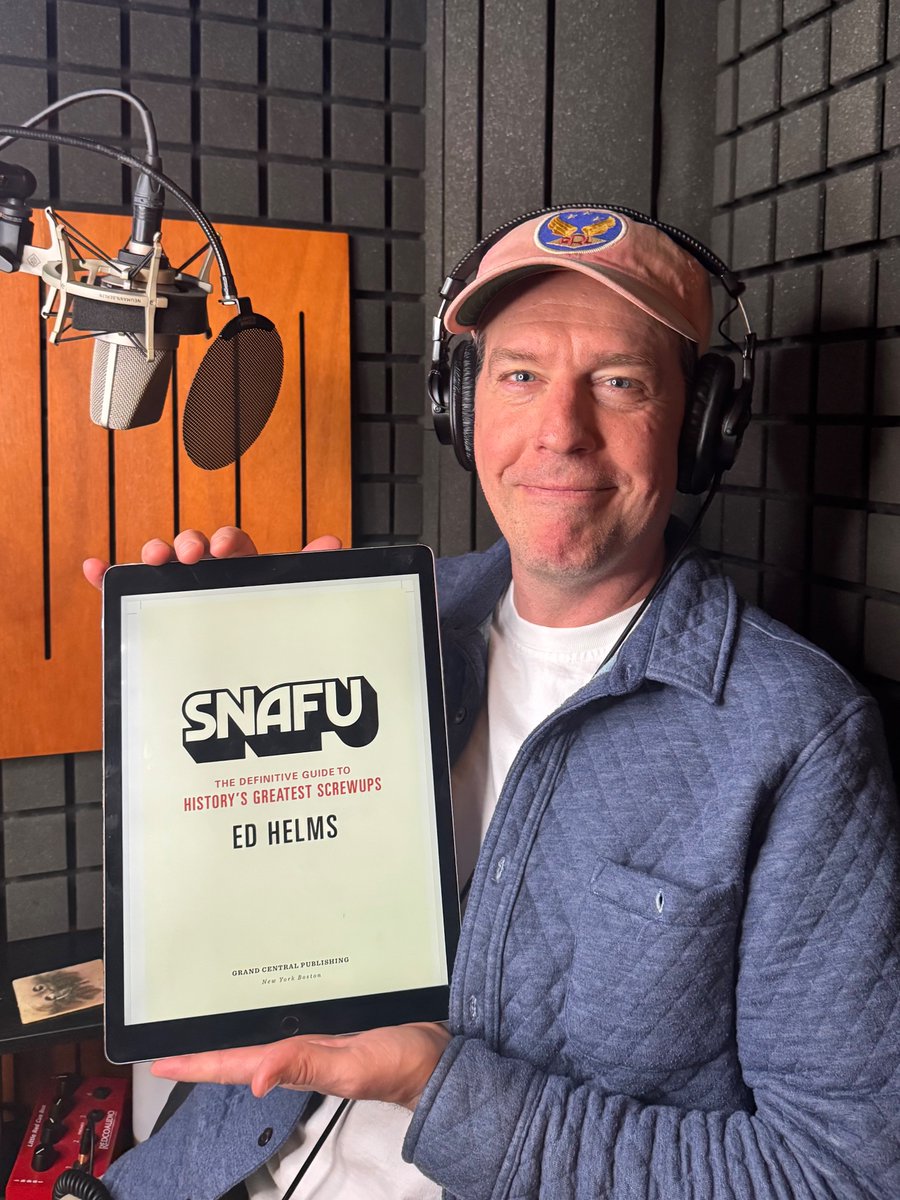 Ed Helms from The Office and The Hangover in the studio to record his book SNAFU: History's Greatest Screwups.  Dropping tomorrow.