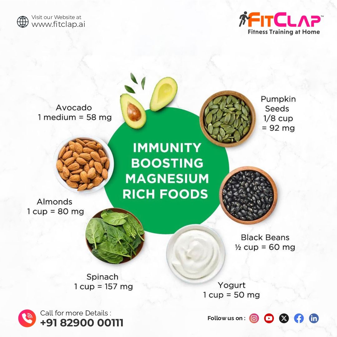 fitclap's tweet photo. Boost your immunity naturally! 🥑🥜🍃

Stay fit, stay healthy with #FitClap! 🏋️‍♂️🌟

#MagnesiumPower #ImmunityBoost #HealthyEating #NutritionMatters #FitnessJourney #FitLifestyle #EatWellLiveWell #HomeWorkout #FitnessMotivation #FitClapFamily #StayHealthyStayStrong #WellnessJourney https://t.co/OIZTxdeqXq