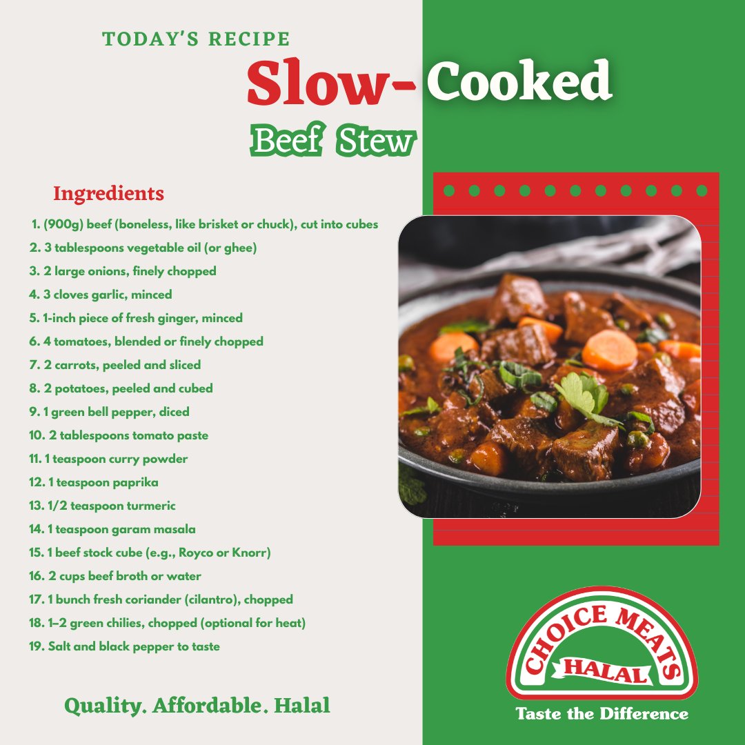 choicemeats_ke's tweet photo. Flavor-packed perfection!
Our beef stew recipe is a must-try.
Contact us on +254 701561883 to place an order.
๐๐ฎ๐๐ฅ๐ข๐ญ๐ฒ. ๐๐๐๐จ๐ซ๐๐๐๐ฅ๐. ๐๐๐ฅ๐๐ฅ.
#ChoiceMeats #recipe #beefstew #FreshCuts #Quality #Affordable #DeliciousEats #halalsnacks #mealwithchoicemeats https://t.co/QyXRWIqVHc