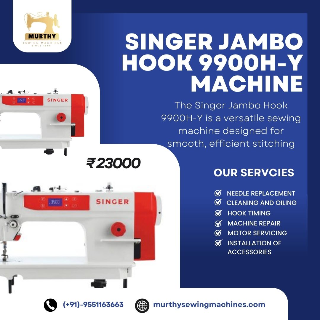 murthysewing's tweet image. 🧵 Upgrade Your Stitching Game with the Singer Jambo Hook 9900H-Y!
📞 Contact us: +91-9551163663
🌐 Visit: murthysewingmachines.com/product/singer…

#SewingMachine #Singer9900HY #TailoringTools #MurthySewingMachines #MachineRepair #TailoringServices #SewingSolutions #SewLikeAPro