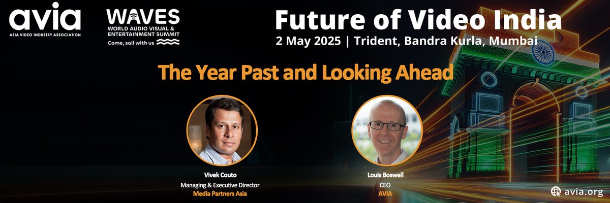AsiaVideoIA's tweet photo. Join us with Vivek Couto, Managing and Executive Director, @MPAupdates, to explore the trends and developments shaping 2025, including mega-mergers, the global expansion of Indian content, and innovative advertising solutions. https://t.co/x9LYV7eTrA
