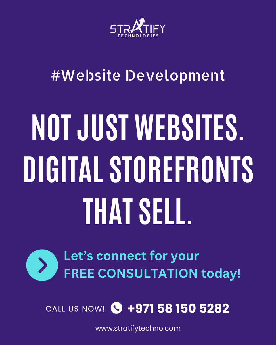 stratifytechno's tweet photo. A pretty website is nice. A storefront that sells? Even better.
With Stratify Technologies, we build digital storefronts that are simple, smart, and made to sell.
Let’s make it happen. 🚀
#StratifyTechnologies #WebDevelopment #businesswebsitedesign #ecommercewebsitedesign https://t.co/3d1bOik43U
