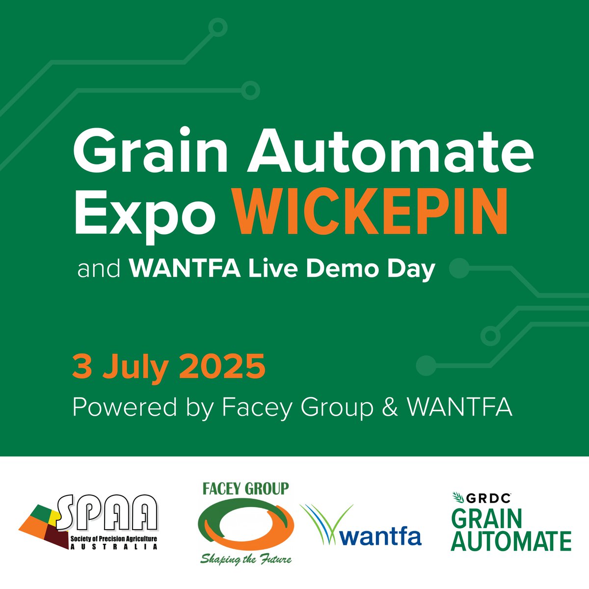 🚜 Future farming starts here!
<a href="/theGRDC/">GRDC</a> Grain Automate Expo &amp; WANTFA Live Demo Day!
Hands-on learning. Live demos. Big ideas 💡
📅Mark your calendar &amp; get your farm future-ready!
Watch this space … Full details released soon!
#growergroups #agresearch #growerledlocalresearch