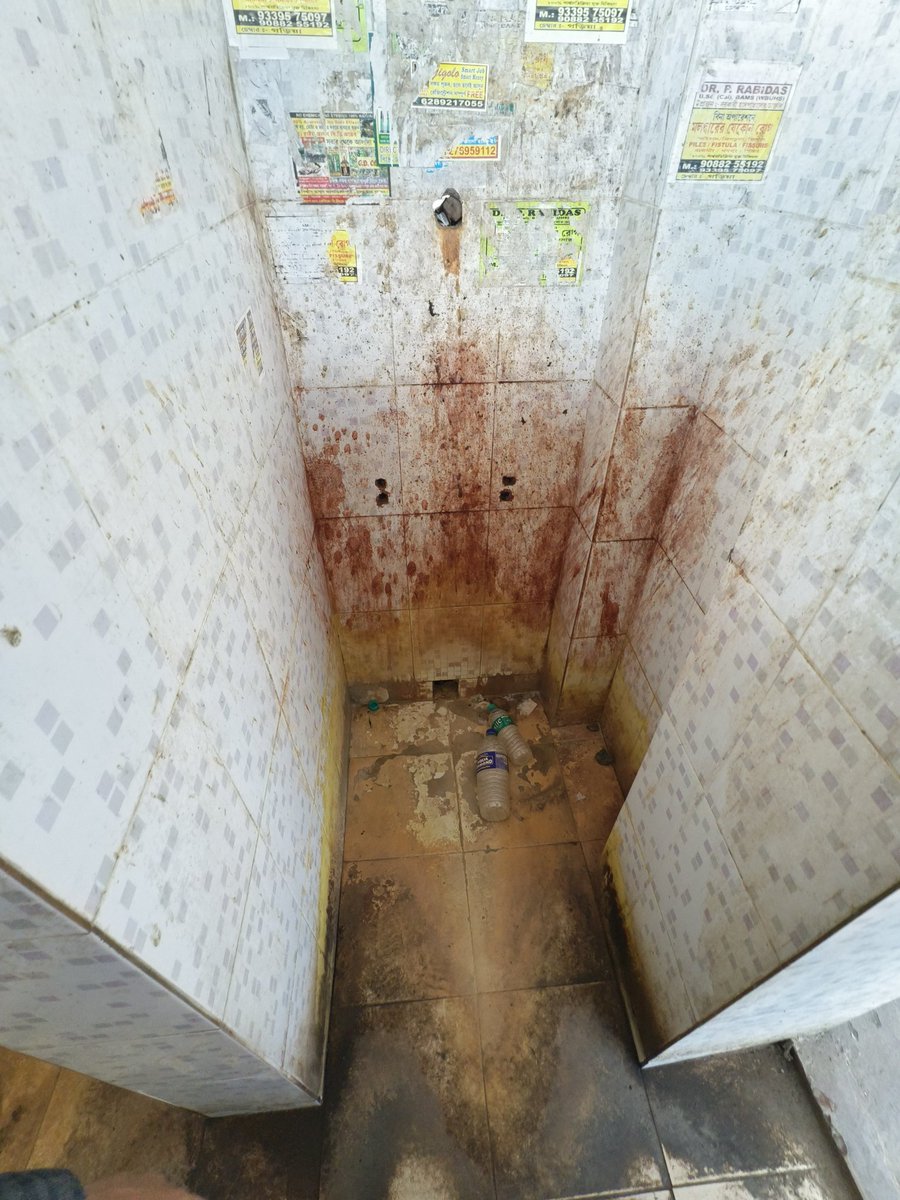Swarnab's tweet photo. @drmsdah sir, this is the toilet condition of new garia(ngri) platform no 2, garia end. No water, no cleaning. Ladies toilet condition is also pathetic. Please look into the matter. Regular cleaning and water connection needed here. @EasternRailway https://t.co/7fkqNNsnHL