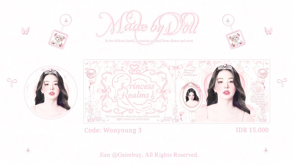 Geimbuy's tweet photo. ⠀
help  repost, thankyou —— ! 

layout        wonyoung     ready   stock   
free  retext   ——  price  on pict, DM
for   order   𝅄   ❤︎   #zonauang
⠀ https://t.co/5q2KARr5Ol