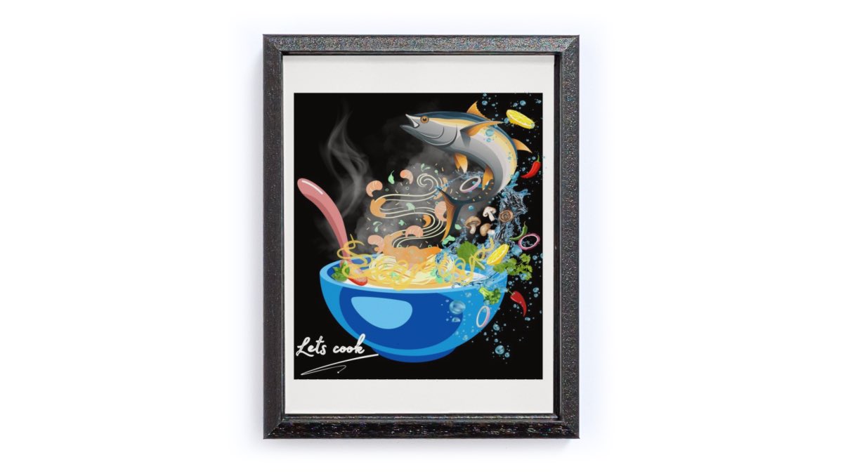 WordandWonder_'s tweet photo. This one’s extra special - my top and most liked design ✨ 

A splash of flavor, a dash of fun! So folks, Let’s cook?😋🥰

Available now on my Threadless shop : https://t.co/XzkqM0LNra

#FoodArt #TopDesign #LetsCook #DigitalArt #ThreadlessArtist #ArtistOnThreadless #WallArt #Art https://t.co/qpkTc6AJ3v