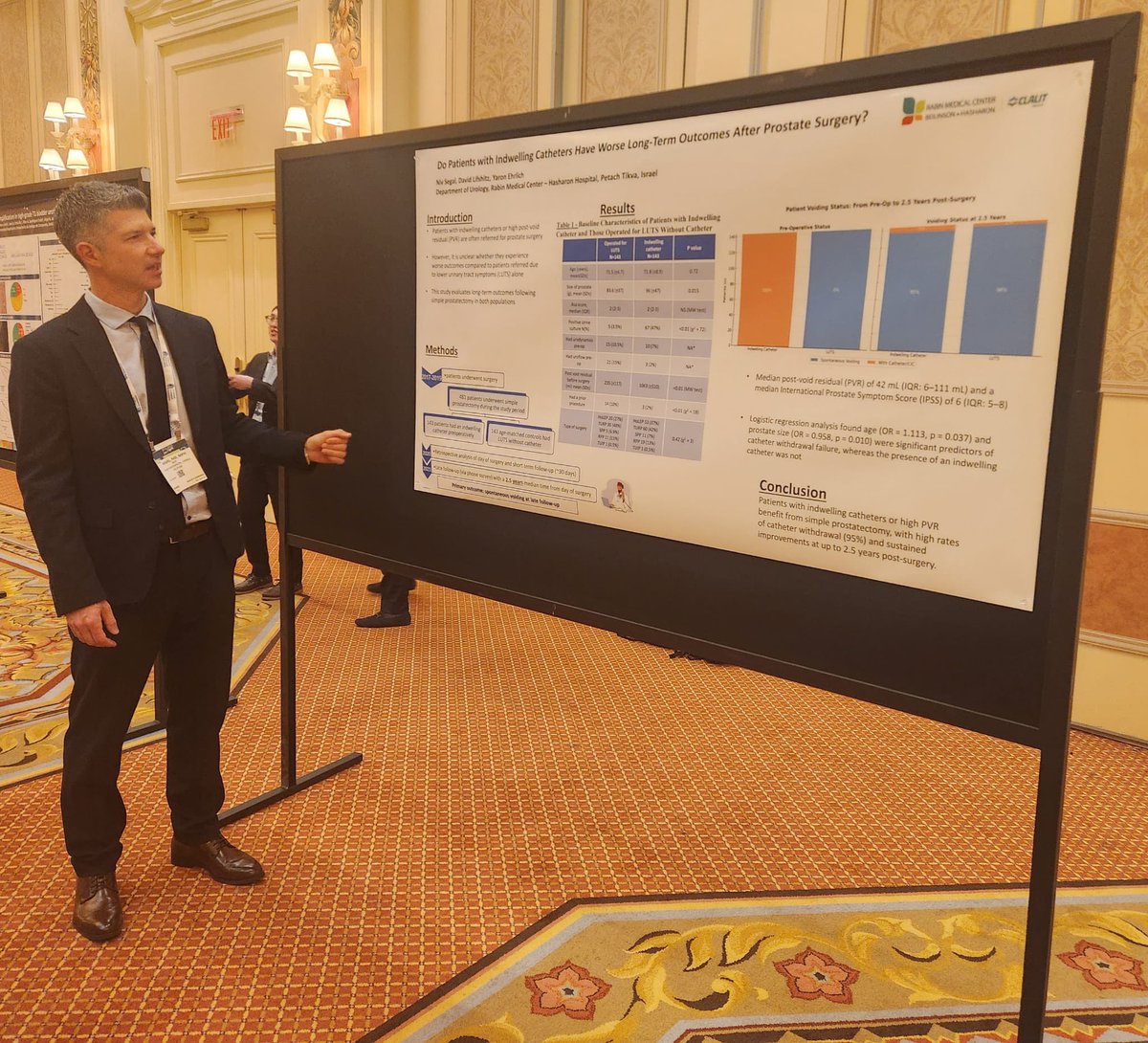 Do patients with indwelling catheters referred for surgery have worse prognosis than those with LUTS only? Find out at #AUA25 #LasVegas #BPH <a href="/NivSegal2/">Niv Segal</a>