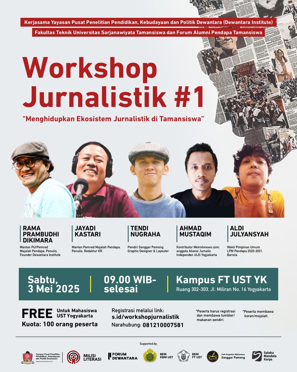 Workshop jurnalistik #1 dalam tema Menghidupkan Ekosistem Jurnalistik di Tamansiswa: