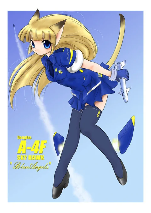 #GWなので金髪を愛でます A-4Fスカイホーク・ブルーエンジェルス仕様擬人化 