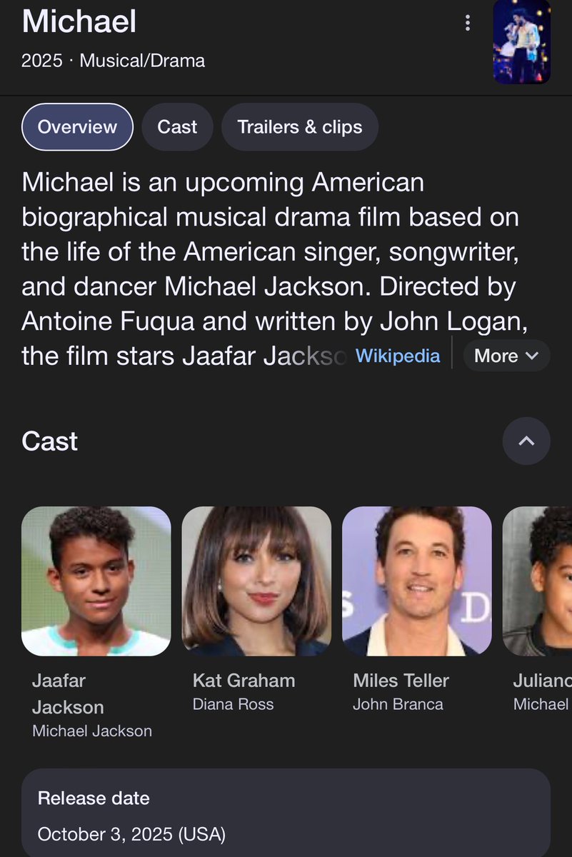 project_vybz's tweet image. Did yall know Michael Jackson’s Nephew is playing him in a new Biopic “Michael” releasing this year? 👀