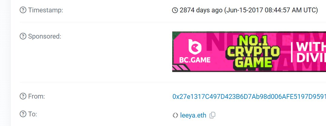 恍然发现，我的第一笔以太坊交易是在8年前了。
经过了这么些年，还是没赚到什么钱，谁说web3遍地能捡钱？你来捡一个我看看。
I suddenly realized that my first Ethereum transaction was 8 years ago.
After all these years, I still haven’t made much money. Who said that there is money to be