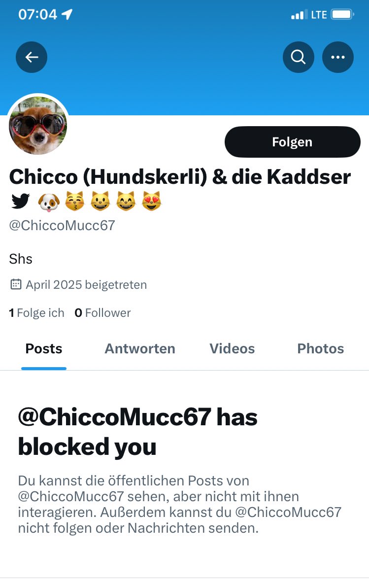 ChiccoMuc67's tweet image. Huhu zusammen 🙂
Es gibt einen Chicco Fake Account…
Der hat mich geblockt! Was soll das wieder?