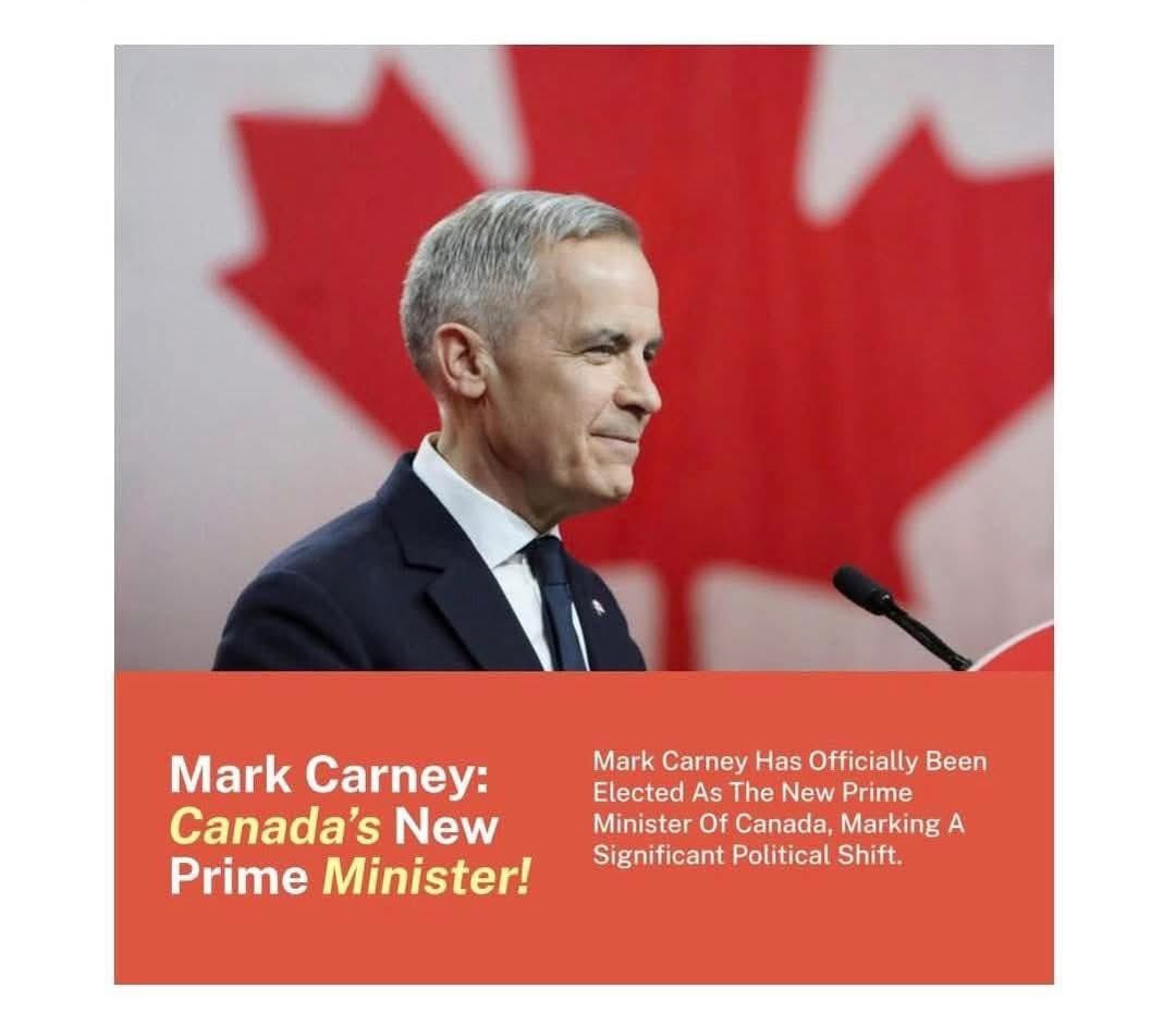 Update:-Mar Carney ayaa noqday Ra’isulwasaraha Cusub ee dalka Canada 🇨🇦 ka dib doorasho Qaran oo manta ka dhacday wadanka Canada.
Carney ayaa ah hoogamiyaha Xisbiga liberal ee talka Dalka qabanaya markii 4-aad.
Carney waa dhaqale yaqaan xilal ka sooqabtay Bangiyada Canada iyo  Uk