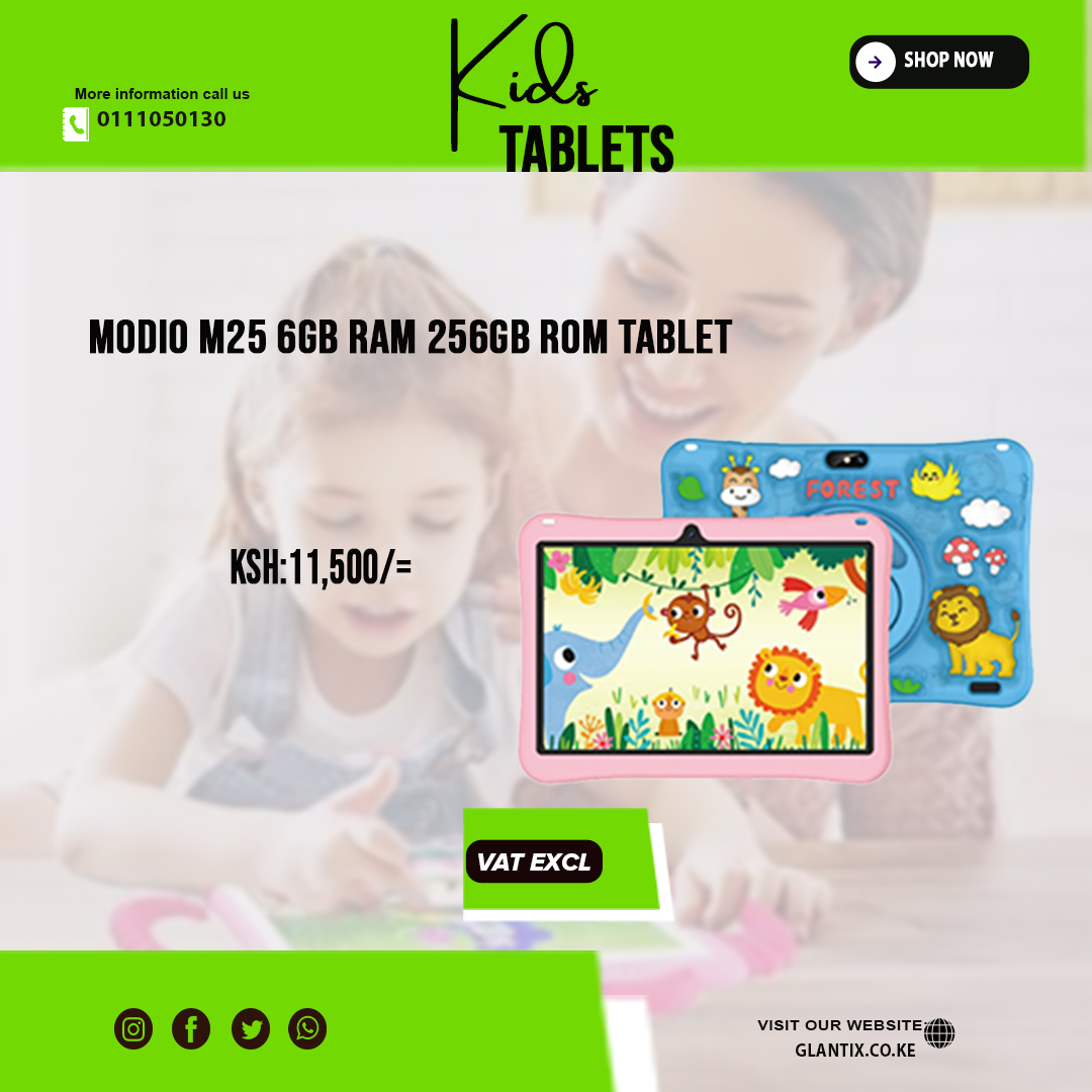 glantixke's tweet image. Discover the Modio M730 kids tablet – a durable and educational 7-inch Android device with 4G, parental controls, and pre-installed learning apps. Perfect for young learners in Kenya.

#modio#tabletsforkids
Shop now: glantix.co.ke/product-catego…