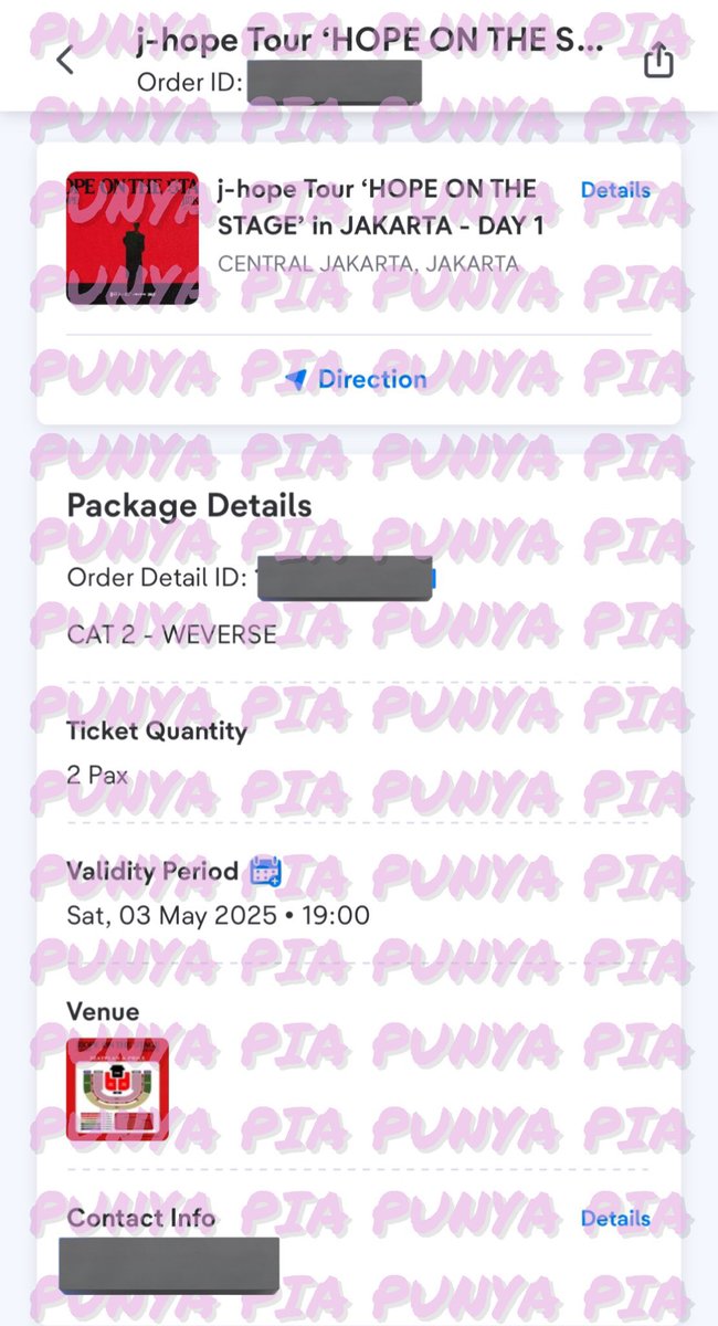 1lleg1irl's tweet image. [Help RT] Hi Guys, aku wts tiket JHope #HOPE_ON_THE_STAGE_TOUR di Jakarta tgl 3 &amp;amp; 4 Mei. Harga nego ya. Aku jual  ❗️Underprice ❗️
Secured fr Weverse
🐿️ Day 1 Cat 2 (J4-29) 2tix
🐿️ Day 2 Cat 1 (M2-15) 1tix
Boleh DM/reply. Thanks💜
#HOPE_ON_THE_STAGE_TOUR_Jakarta
#WTS_JHope_Ticket