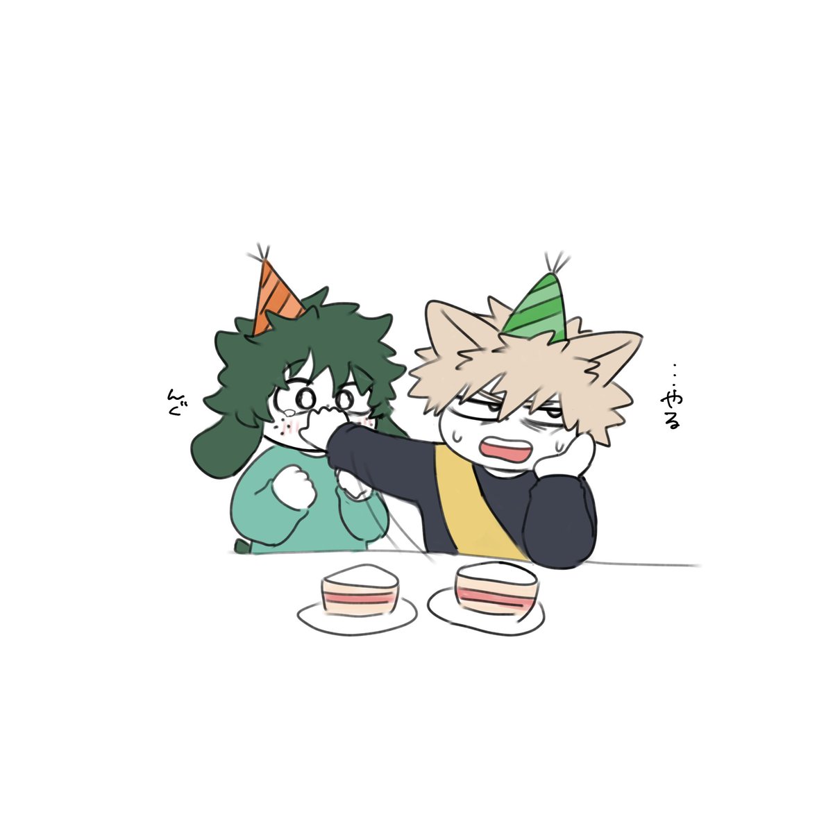 間に合った！(?)
ｶﾁｬおめでとう🎉　ショタケモ耳勝デ