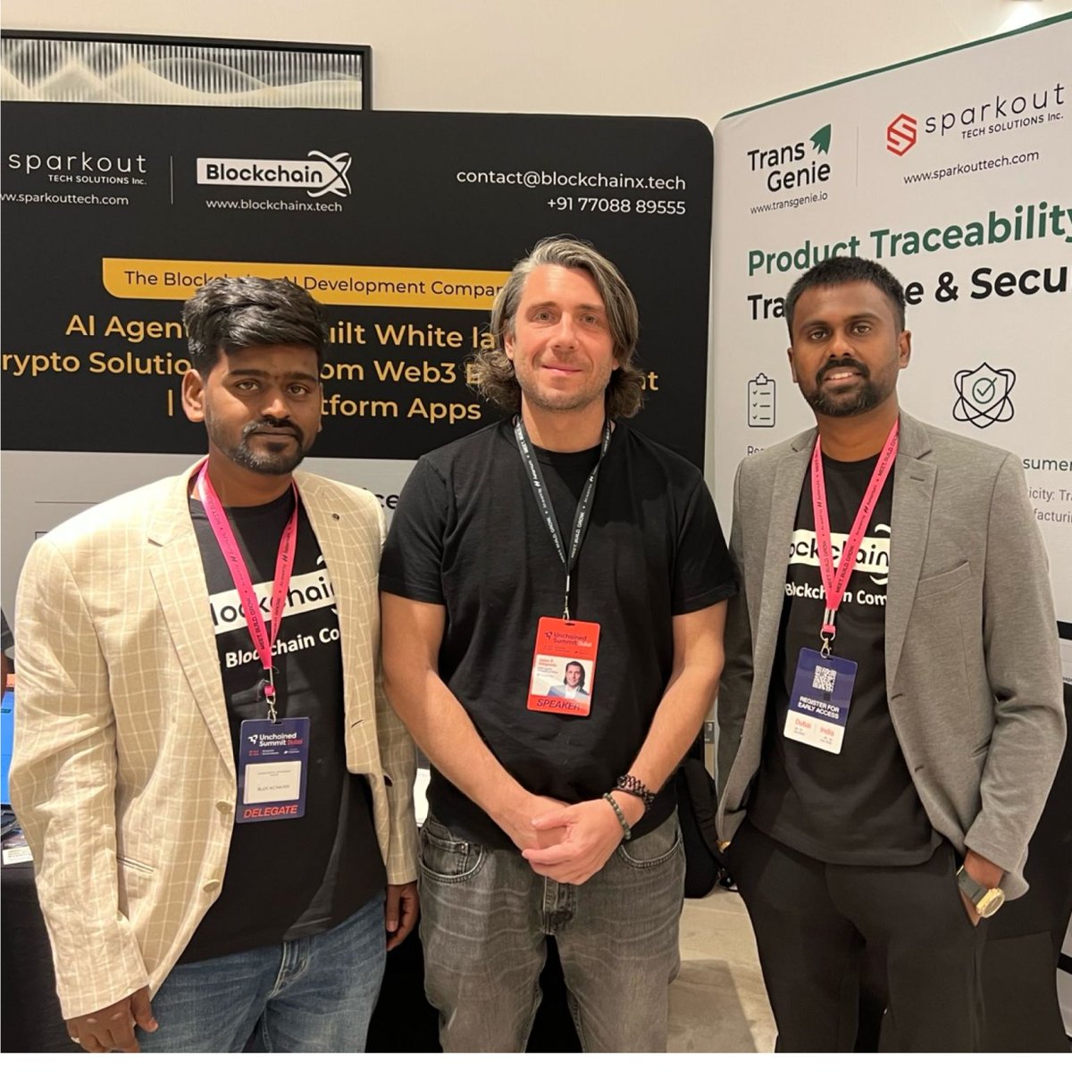 sparkouttech's tweet photo. Excited to meet JasonPAlleg. Great talk on Fireblocks & BlockchainX collaboration. Visit us at Unchained Summit Dubai Booth C3 to explore Web3.0 security.
Let’s chat! 📅 Schedule your meeting here: https://t.co/OL49b1S1xd
#blockchainx #sparkouttech #unchainedsummit #dubai https://t.co/GjLfTk70Xx