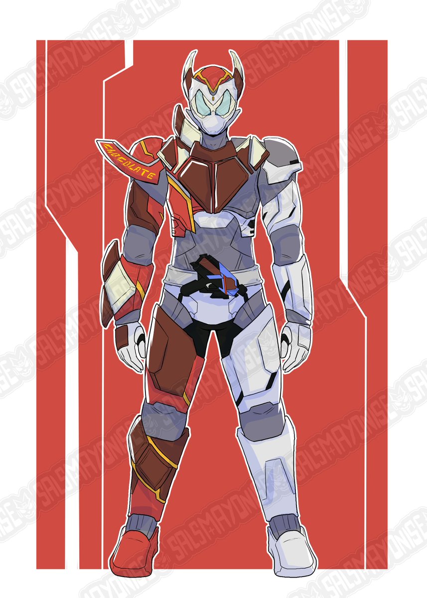 sals_mayonise's tweet photo. [Revenge! Authorize, Shot rise! Avenging valen! A bitter victory can turn out sweet]

#KamenRiderGAVV #kamenriderZeroone #krgavv #krzeroone #zeroone #gavv #valen #kamenridervalen #kamenriderart #tokusatsu #tokuart #tokusatsuart #art https://t.co/Y7aIIO1AVp