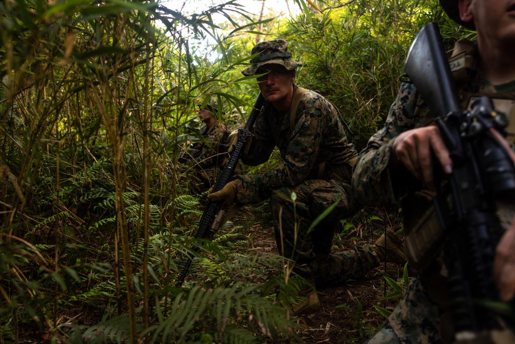 iii_mig_marines's tweet photo. Kaiju Rain | On Patrol 

📍Camp Hansen, Okinawa, Japan

#IIIMIG #Marines 5th Air Naval Gunfire Liaison Company conduct patrols during Ryukyu Hammer 25. 

(@USMC 📸 by Cpl. Michael Taggart)

#iiimig #5thanglico #expeditionary #patrolling #resilience #lethality #projected https://t.co/i20hCVXIcI